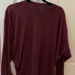 Loose Long sleeve Maroon Lululemon shirt